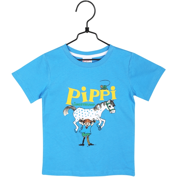 Pippi Langstrømpe T-Shirt Blå