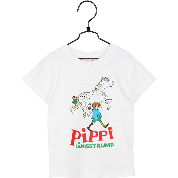 Pippi Langstrømpe T-Shirt Hvit