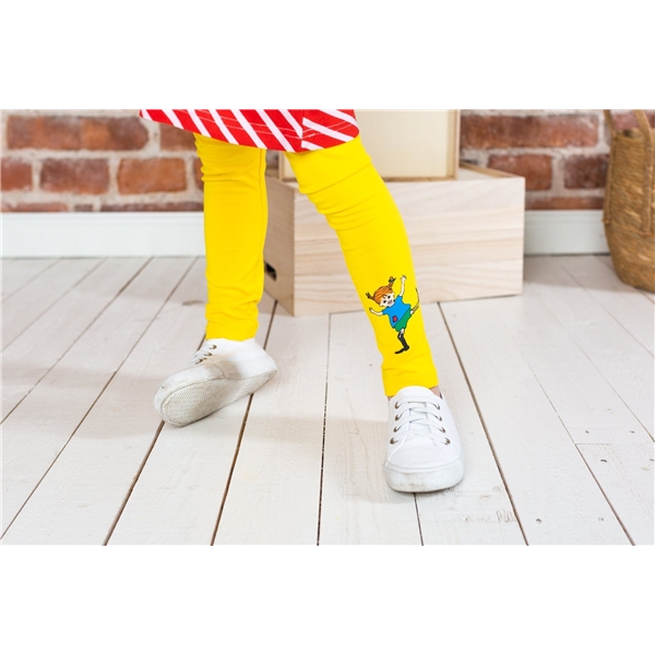 Pippi Langstrømpe Leggings Gul (Bilde 2 av 2)