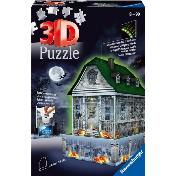 Puslespill 3D 216 Deler Night Light Haunted House