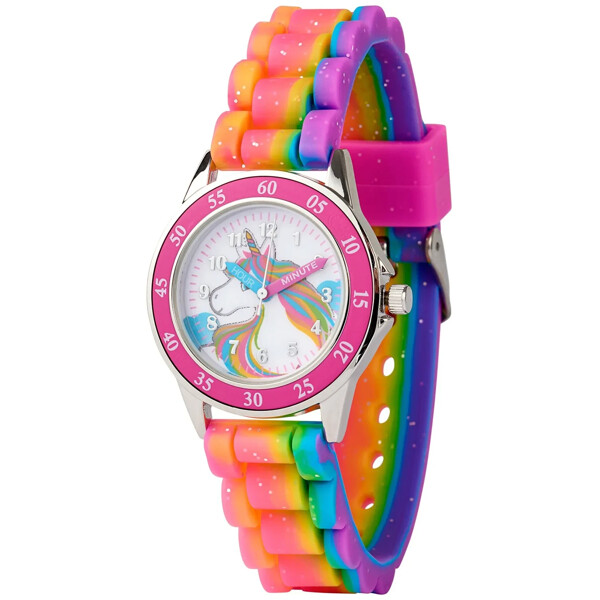 Accutime Time Teacher Watch Rainbow Unicorn (Bilde 1 av 3)