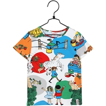 Pippi Langstrømpe I Villekulla T-Shirt Hvit