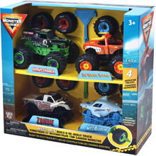 Monster Jam Mechanix 1:43 byggesett 4-pakning