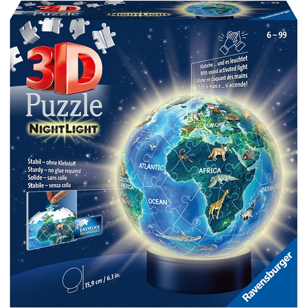 Puslespill 3D 72 Deler Children Globe Nightlight (Bilde 1 av 3)