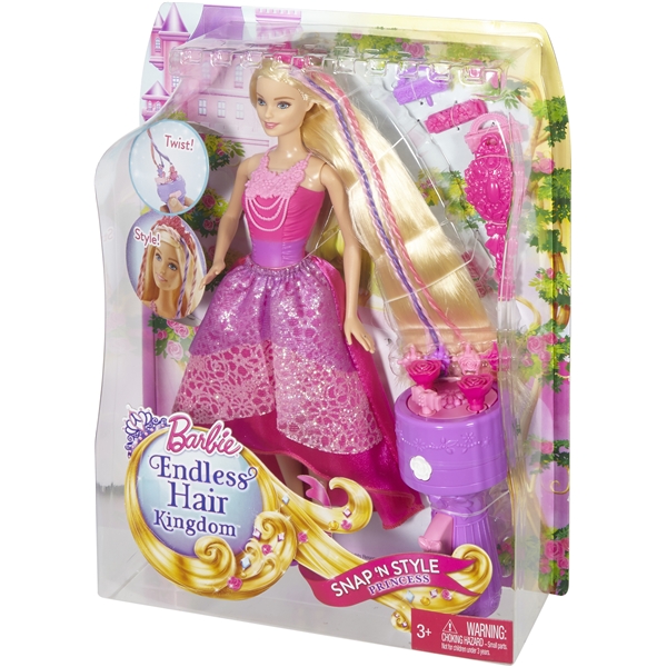 Barbie Prinsesse med Fletter (Bilde 2 av 8)