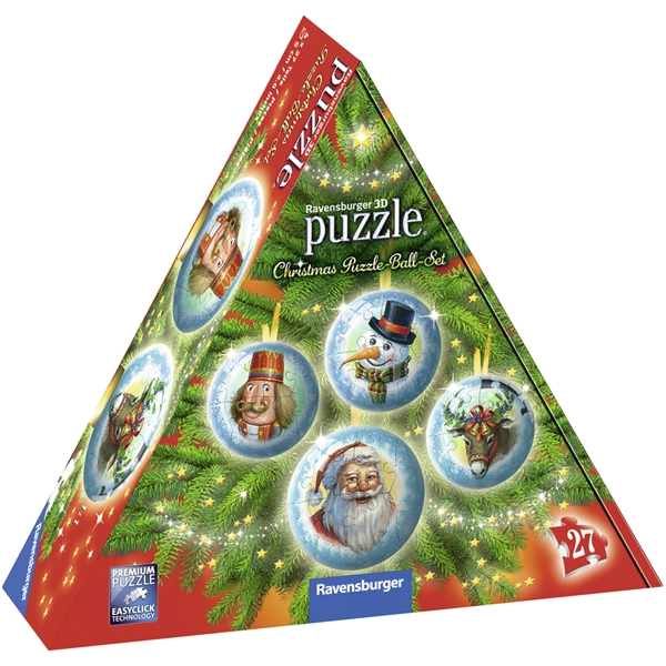 Puslespill 4 x 27 Deler Christmas Puzzle-Ball-Set (Bilde 1 av 6)