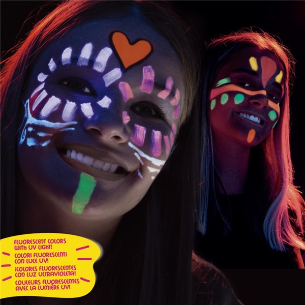 Mask up ansiktsfarge, Neon 6-pack (Bilde 3 av 3)