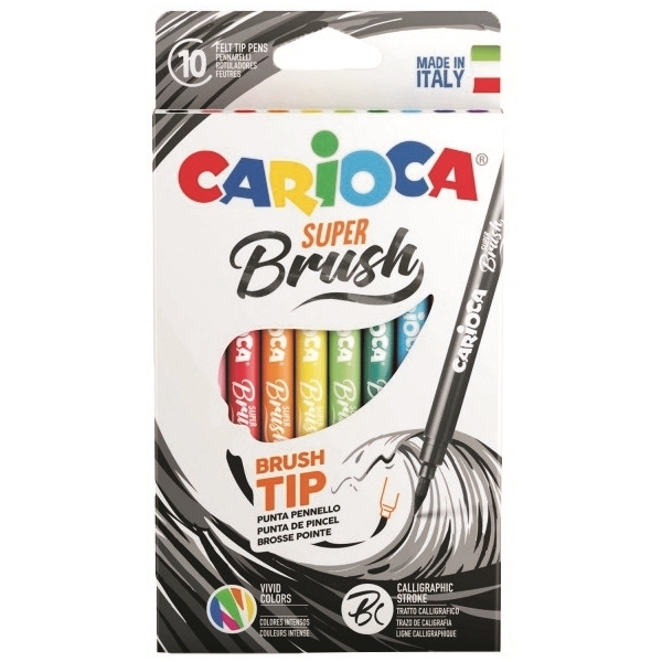 Carioca Brush fiberblyanter 10-p (Bilde 1 av 4)