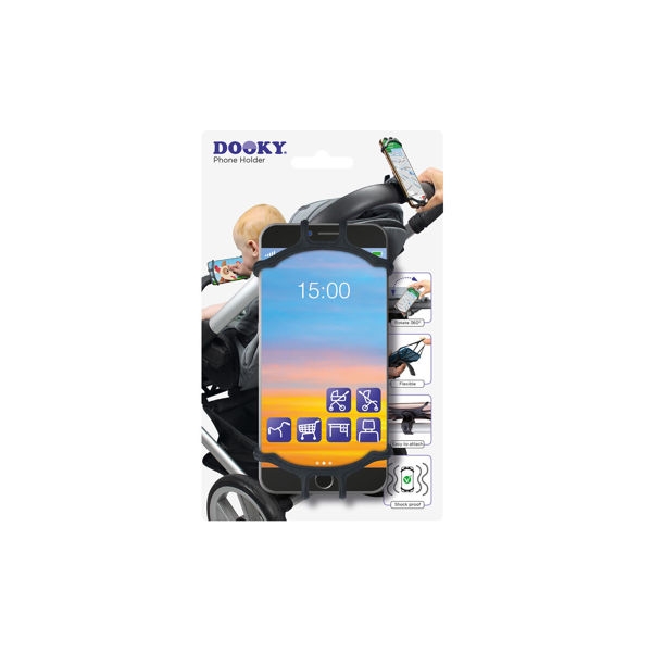 Dooky Smartphoneholder Universal Svart (Bilde 1 av 9)