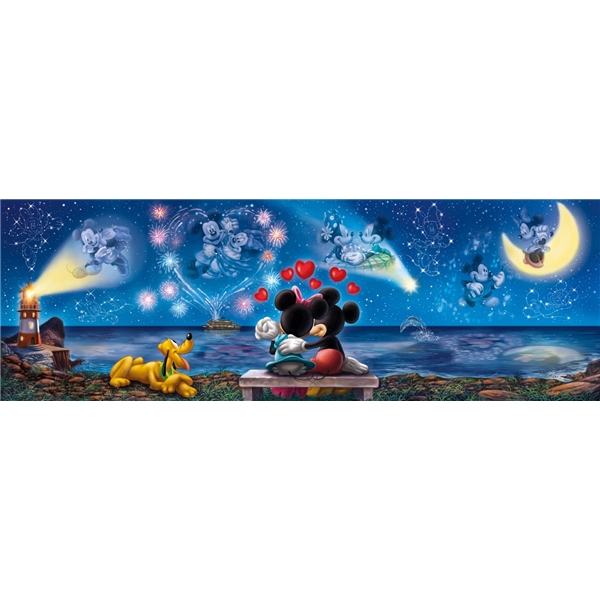 Puslespill 1000 Deler Panorama Mickey & Minnie (Bilde 2 av 2)