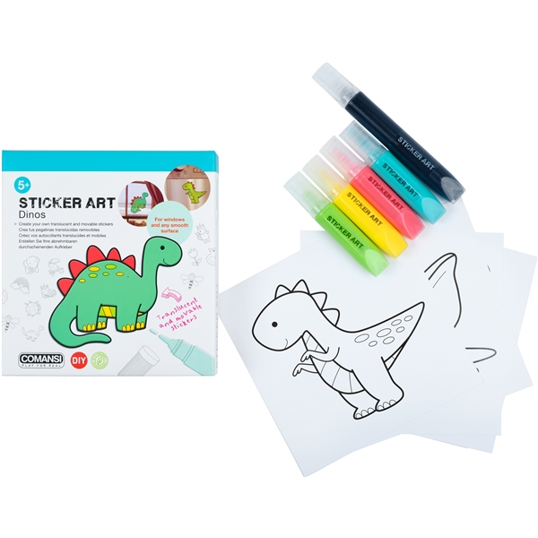 Klistremerke Art Dinosaur