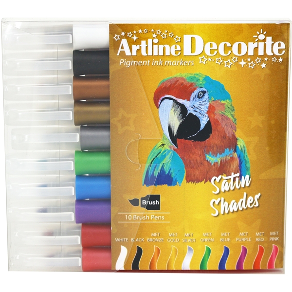 Artline Decorite Tusjpenner Pensel Satin