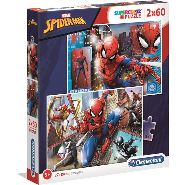 Puslespill 2 x 60 Deler Spiderman (Bilde 1 av 2)