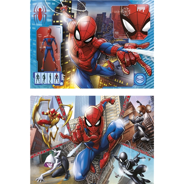 Puslespill 2 x 60 Deler Spiderman (Bilde 2 av 2)