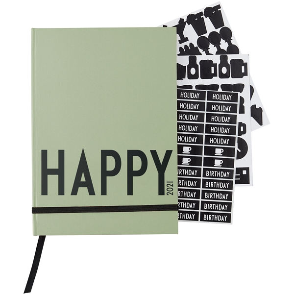 Design Letters Calendar 2021 Dark Green (Bilde 2 av 2)