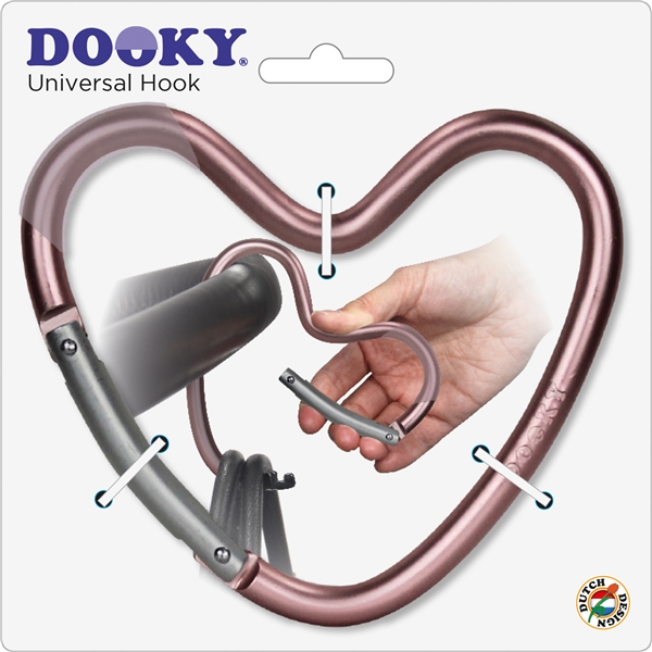 Dooky Hjerteformet Krok Rosa (Bilde 5 av 5)