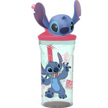 Stitch 3D Figur Kopp m. Sugerør 360 ml