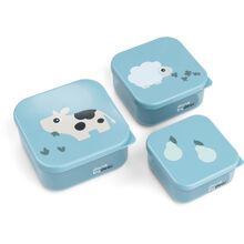 Done by Deer Snack Box Set 3-pakke Tiny Farm Blue