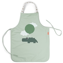 Done by Deer Waterproof Kids Apron Happy Clouds Green