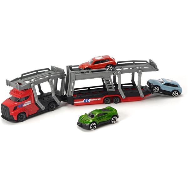 Dickie Toys Car Carrier Rød