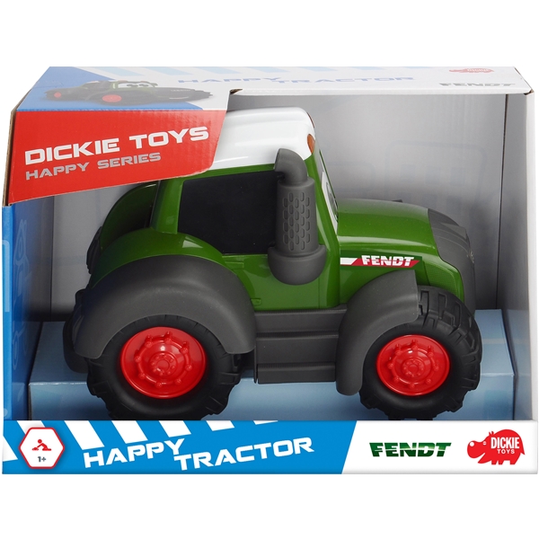 Dickie Toys Happy Fendt Tractopelle – Jouet Pelleteuse Licence Originale, Dès 1 An, Design Ergonomique Coloré