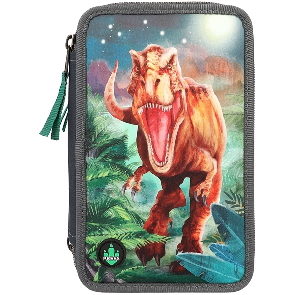 Dino World Triple pennetui med LED (Bilde 1 av 7)