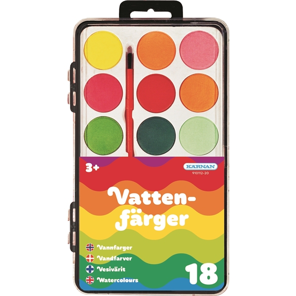 Vannfarger 18 st