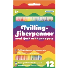 Tvillingfiberpenner 12 stk