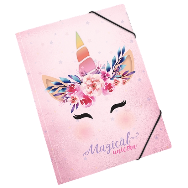 Valiant Magical Unicorn Flower A4-mappe