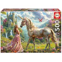 Educa Puslespill 500 Biter Unicorns & Butterflies