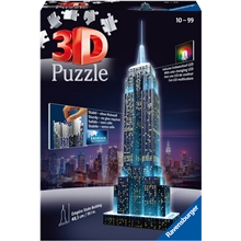 Puslespillbyggning 3D - Empire State Building LED