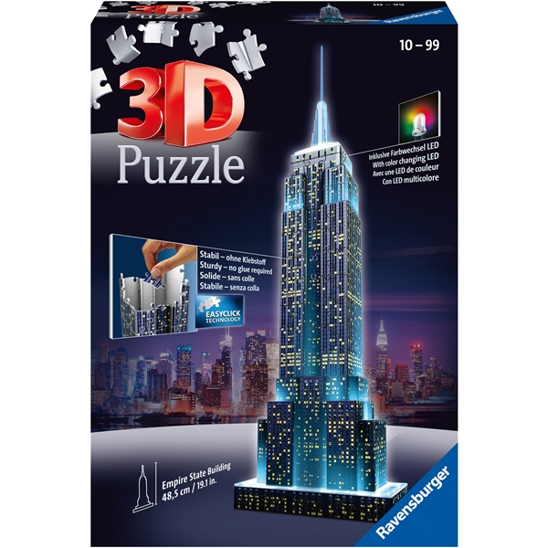 Puslespillbyggning 3D - Empire State Building LED (Bilde 1 av 6)