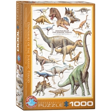 Puslespill 1000 Deler Dinosaurs of the Jurassic
