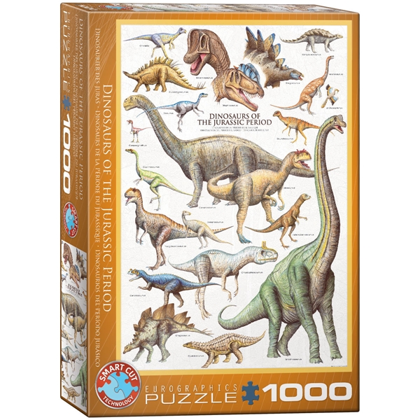 Puslespill 1000 Deler Dinosaurs of the Jurassic