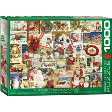 Puslespill 1000 Deler Vintage Christmas Cards
