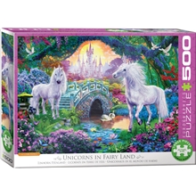 Puslespill 500 Deler Unicorns in Fairy Land