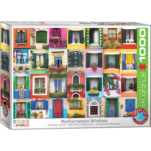 Puslespill 1000 Biter Mediterranean Windows (Bilde 1 av 3)