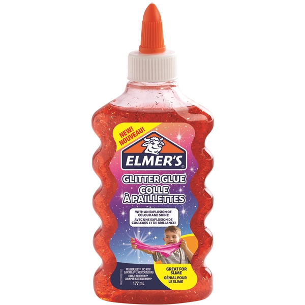 Elmers Glitterlim 177ml rød (Bilde 1 av 4)