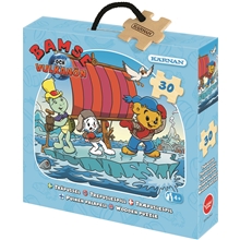Eskepuslespill i tre Bamse Vulkanøya 30 brikker