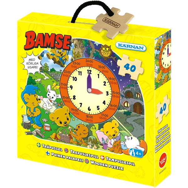 Eskepuslespill i tre Bamse Klokken 40 Deler (Bilde 1 av 3)