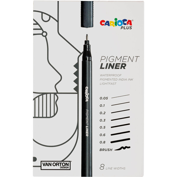 Carioca Plus Pigmentliner 8-Pakke (Bilde 1 av 3)