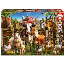 Educa Puslespill 500 Biter Farmyard Buddies