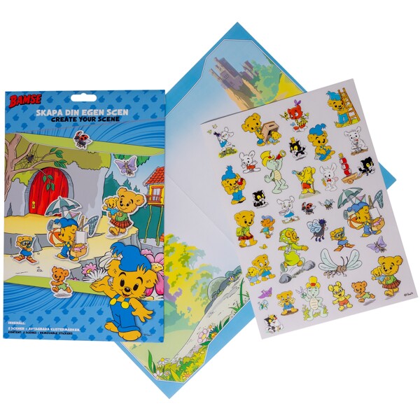 Bamse Klistremerkesett: Lag din scene (Bilde 1 av 2)