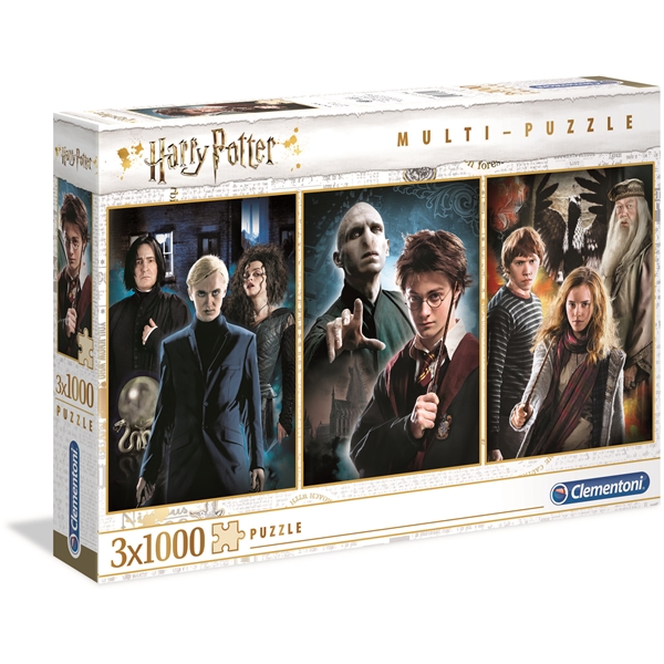 Puslespill 3 x 1000 Deler Harry Potter