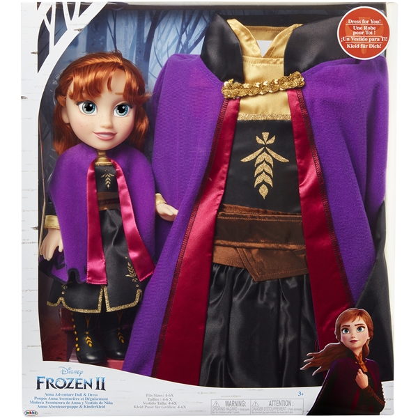 Frozen 2 Toddler Doll Anna + Kjole (Bilde 1 av 2)