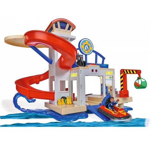 Brannmann Sam Sea Rescue Station med figur (Bilde 1 av 8)