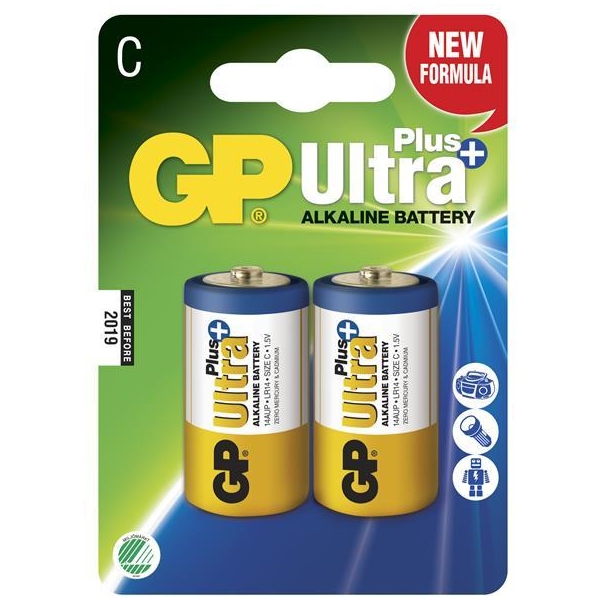 GP Batteries Ultra Plus LR14, 2-pack (Bilde 1 av 2)
