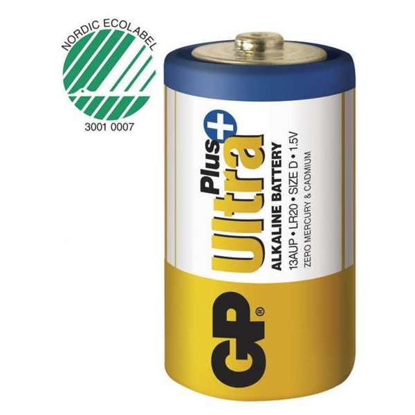 GP Batteries Ultra Plus, LR20, 2-pack (Bilde 2 av 2)