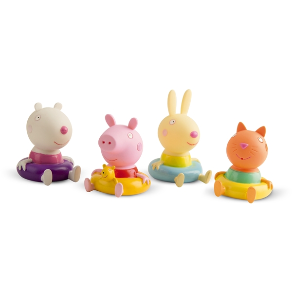 Peppa Gris Badefigurer Venner 4-P (Bilde 1 av 2)