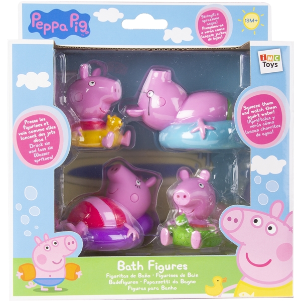 Peppa Gris Badefigurer Familie 4-P (Bilde 2 av 2)